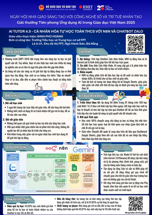 AI TUTOR 4.0 - CÁ NHÂN HÓA TỰ HỌC TOÁN THCS VỚI N8N VÀ CHATBOT ZALO